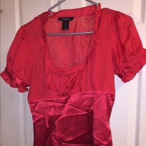 Arden B Silk Red Blouse